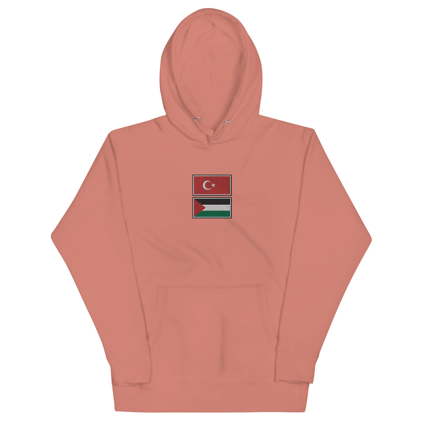 Türkiye x Palestine Embroidered Unisex Hoodie