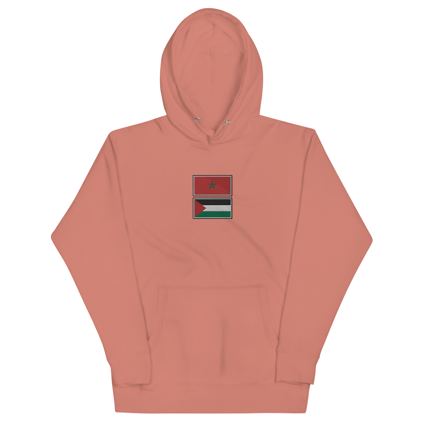 Morocco x Palestine Embroidered Unisex Hoodie