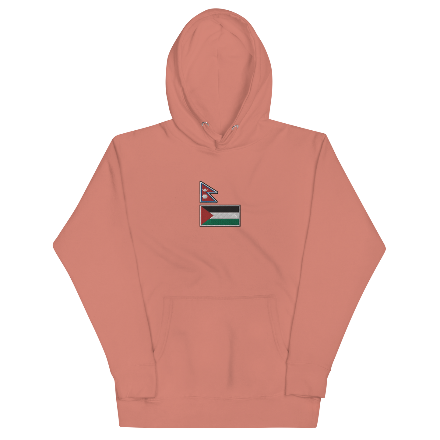 Nepal x Palestine Embroidered Unisex Hoodie