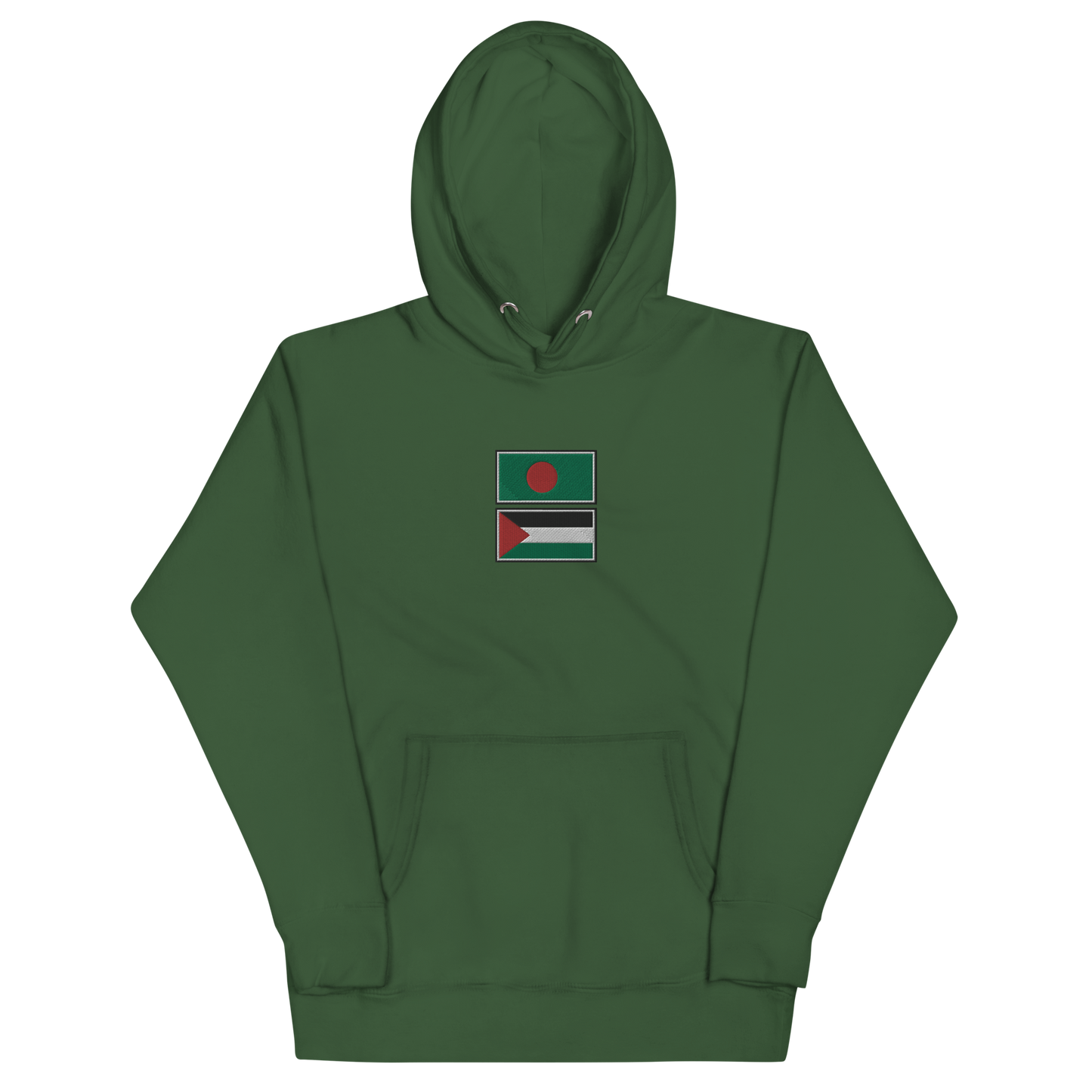 Bangladesh x Palestine Embroidered Unisex Hoodie