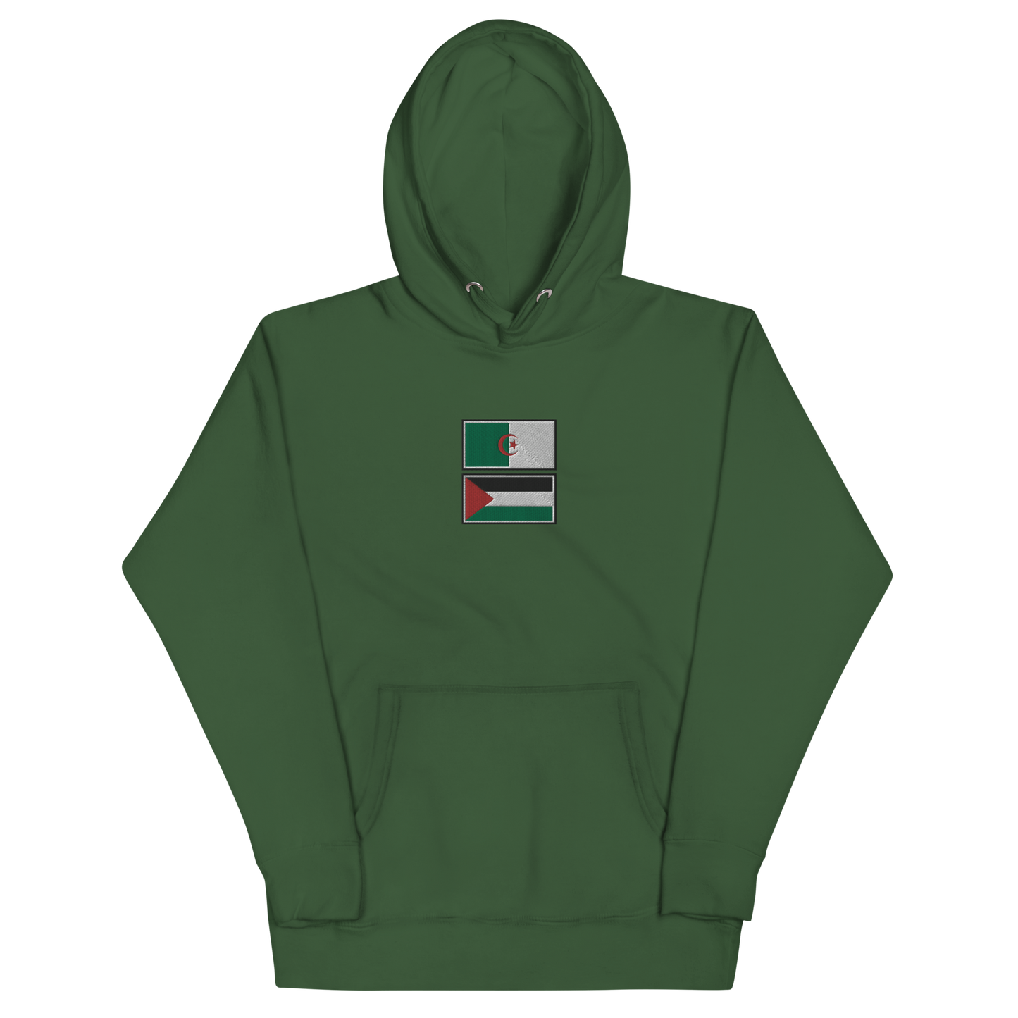 Algeria x Palestine Embroidered Unisex Hoodie