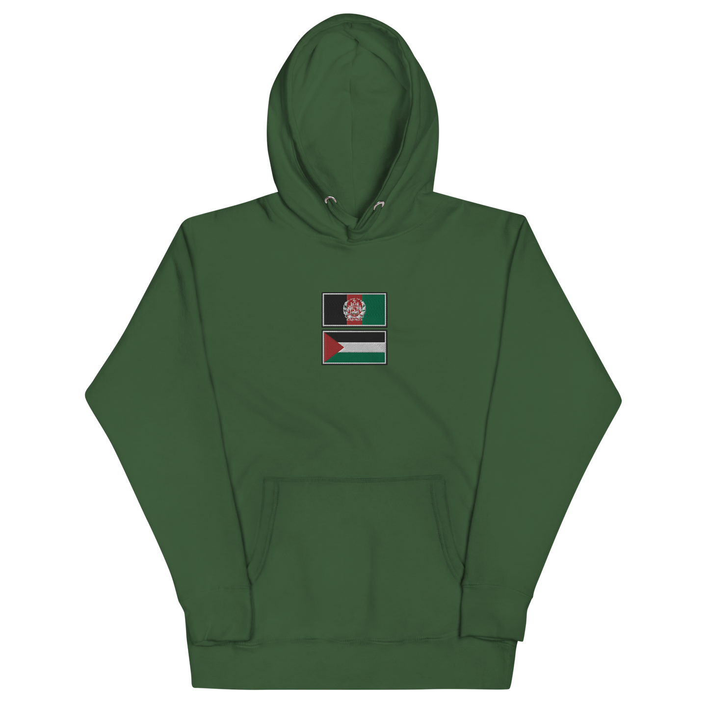 Afghanistan x Palestine Embroidered Unisex Hoodie