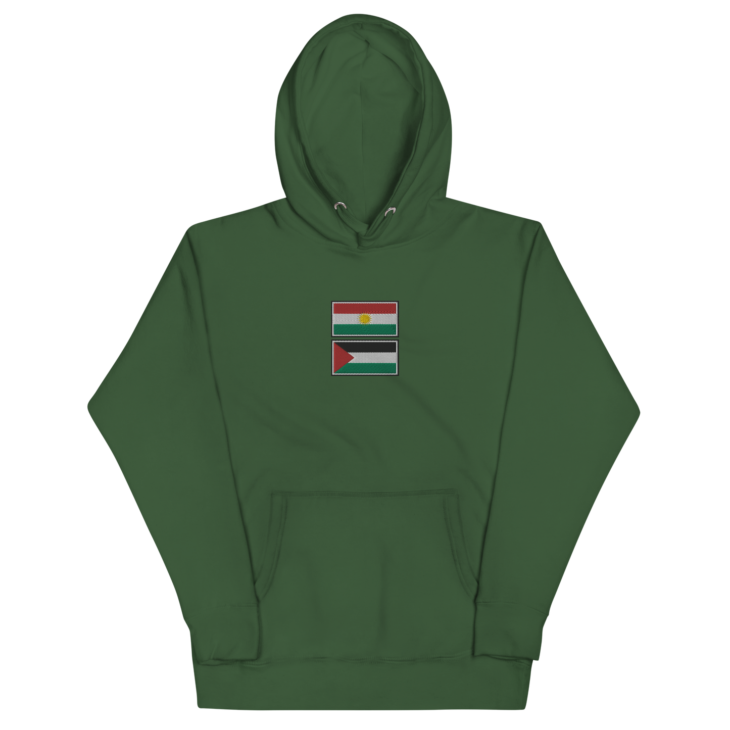 Kurdistan x Palestine Embroidered Unisex Hoodie