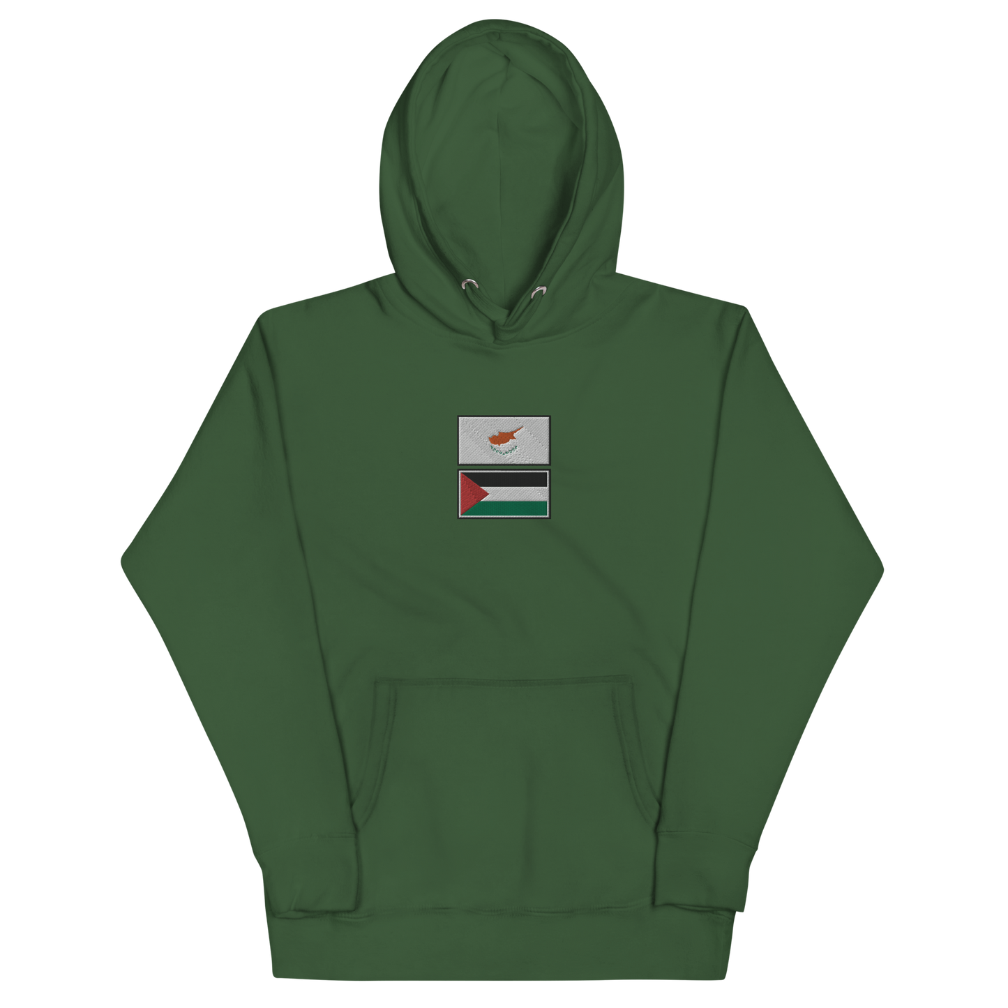 Cyprus x Palestine Embroidered Unisex Hoodie