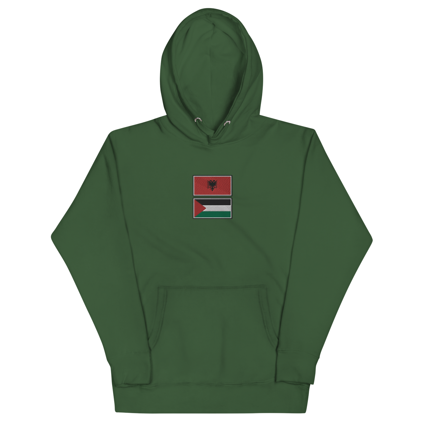 Albania x Palestine Embroidered Unisex Hoodie