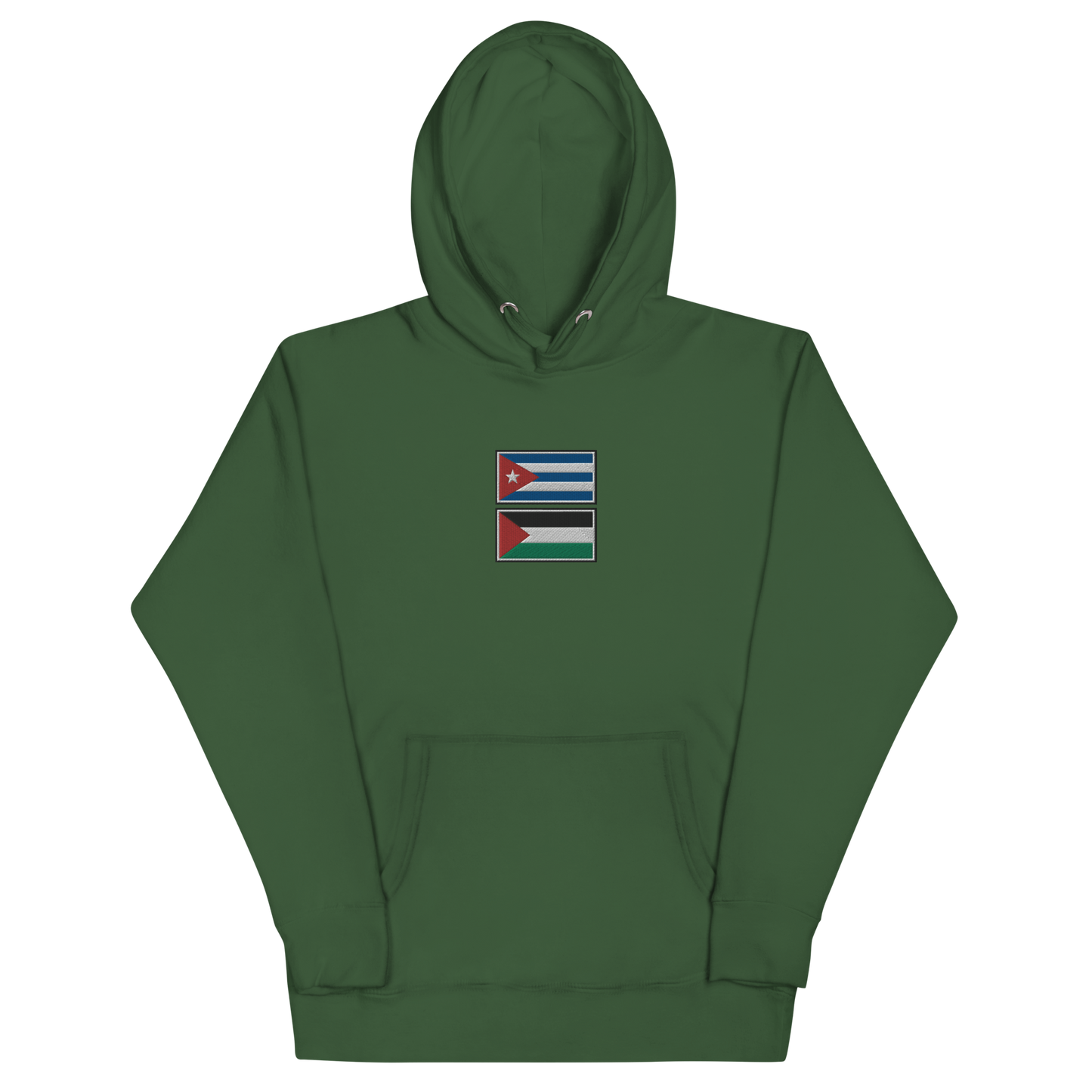 Cuba x Palestine Embroidered Unisex Hoodie