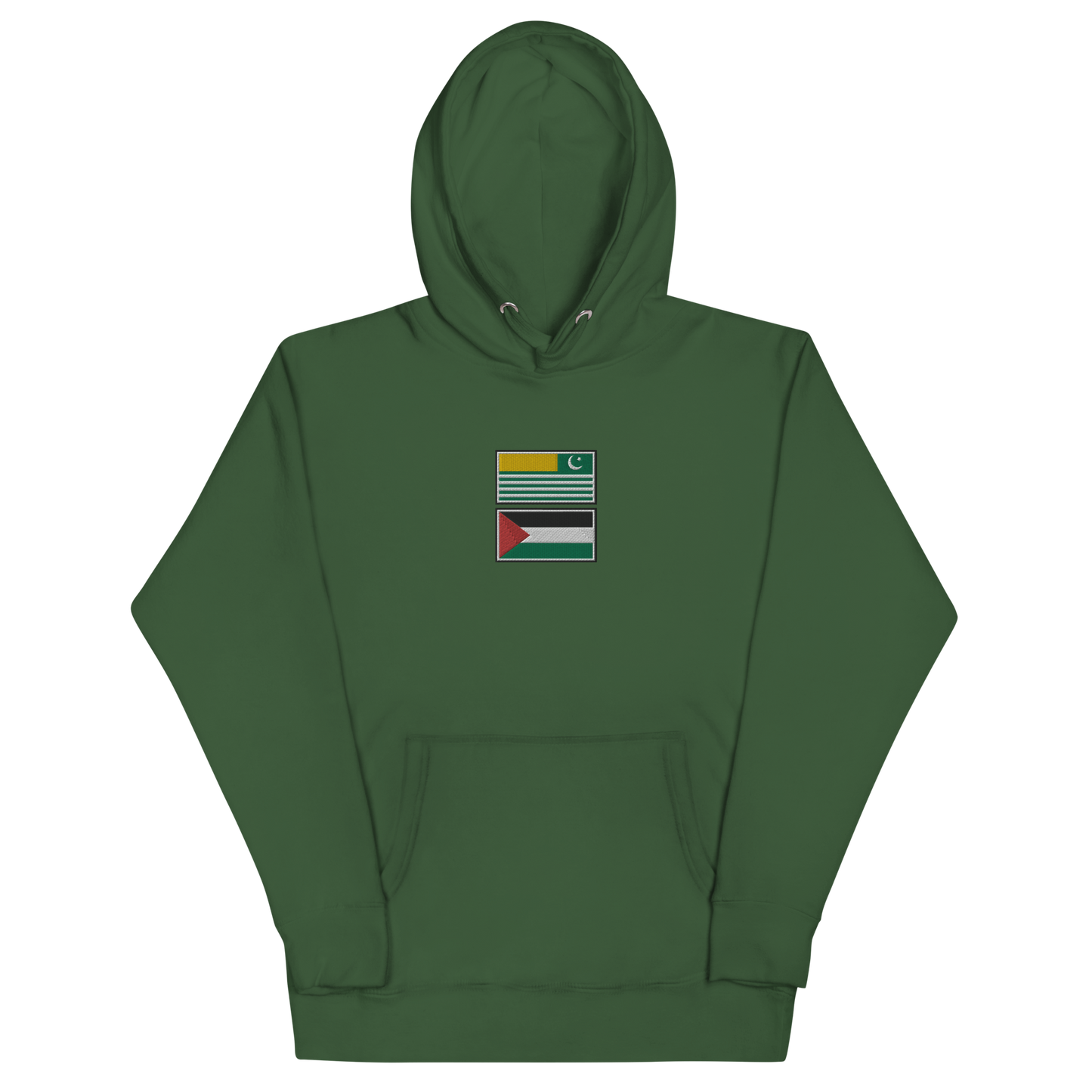 Kashmir x Palestine Embroidered Unisex Hoodie