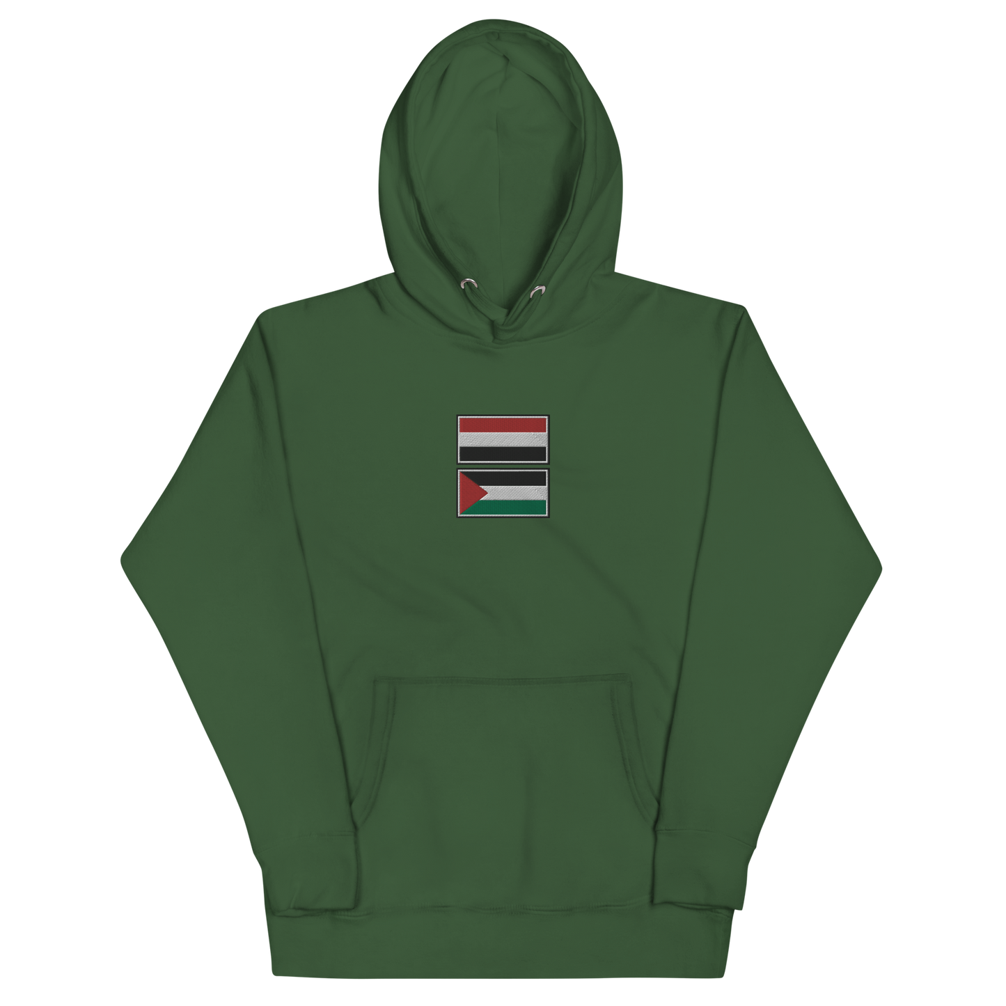 Yemen x Palestine Embroidered Unisex Hoodie