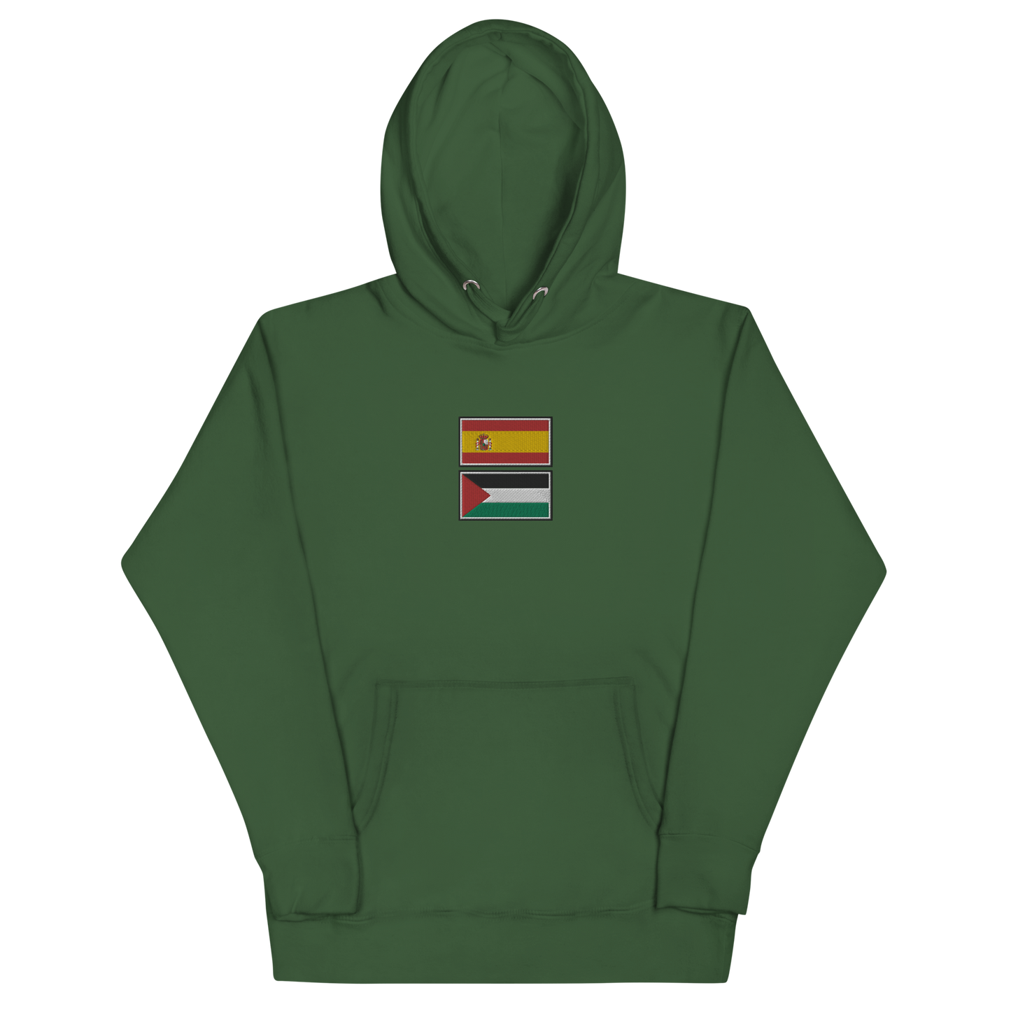 Spain x Palestine Embroidered Unisex Hoodie