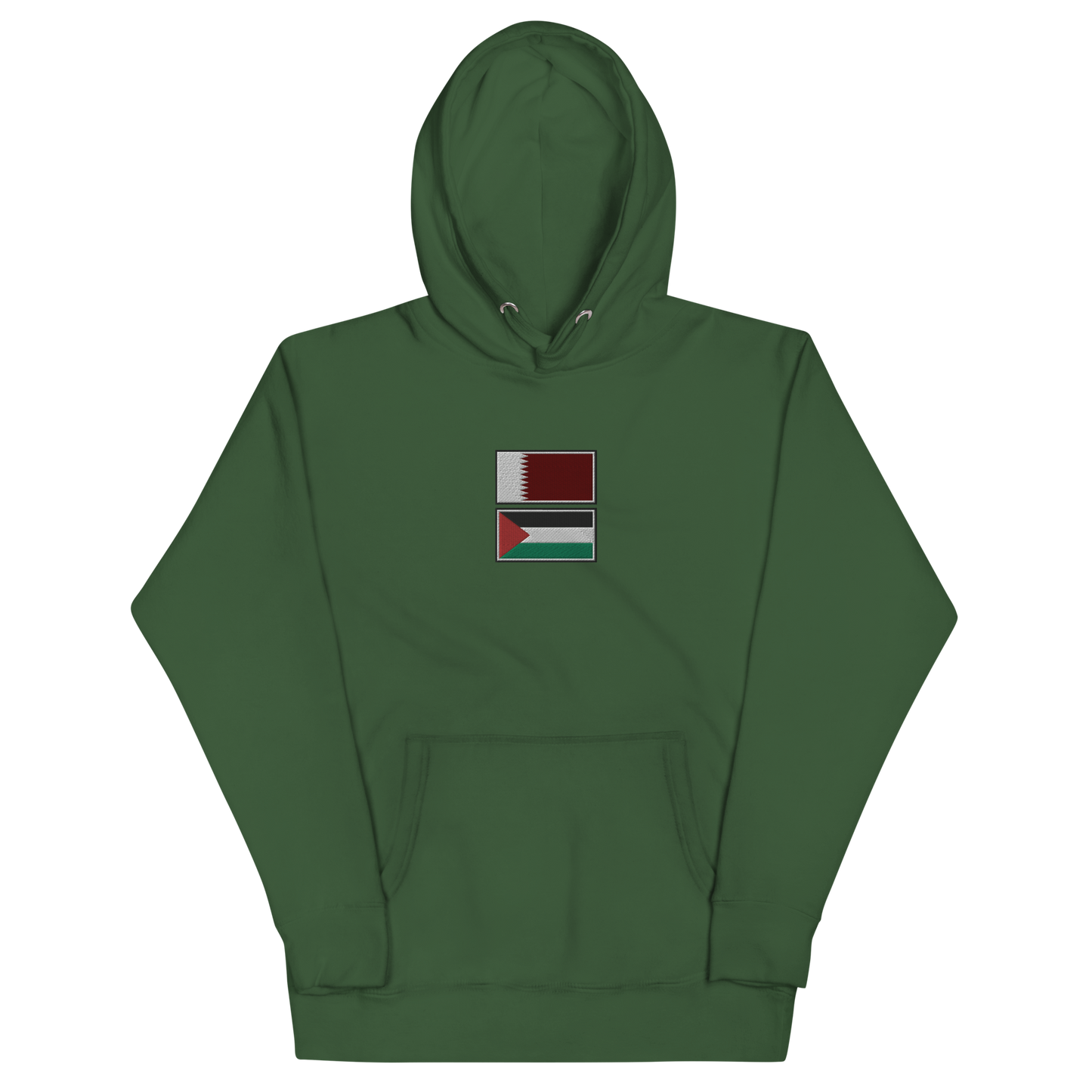 Qatar x Palestine Embroidered Unisex Hoodie