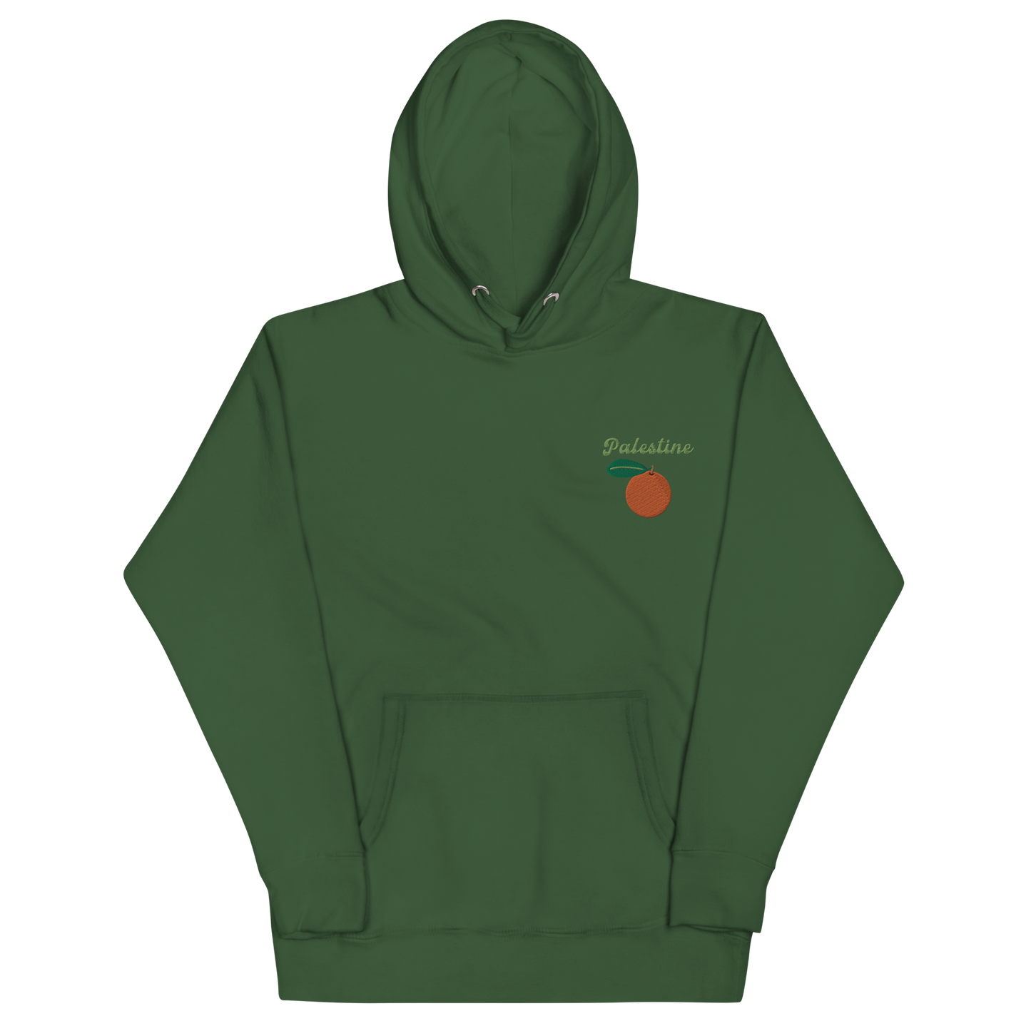 Palestine Orange Embroidered Unisex Hoodie