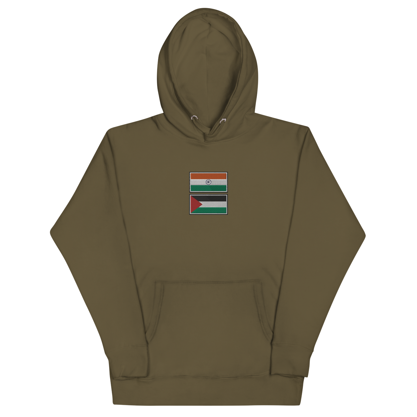 India x Palestine Embroidered Unisex Hoodie