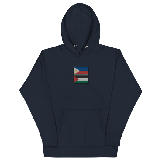 Philippines x Palestine Embroidered Unisex Hoodie