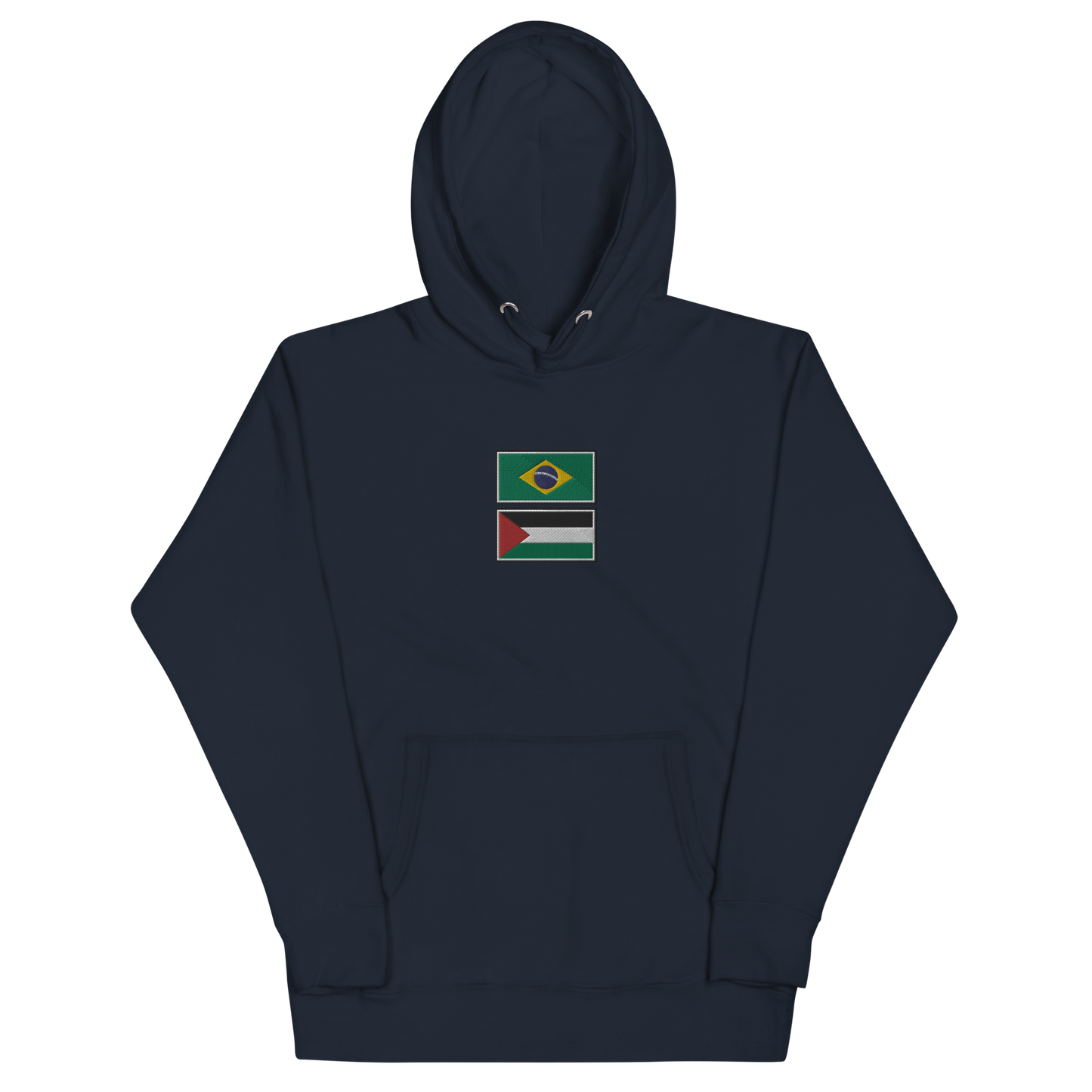 Brazil x Palestine Embroidered Unisex Hoodie