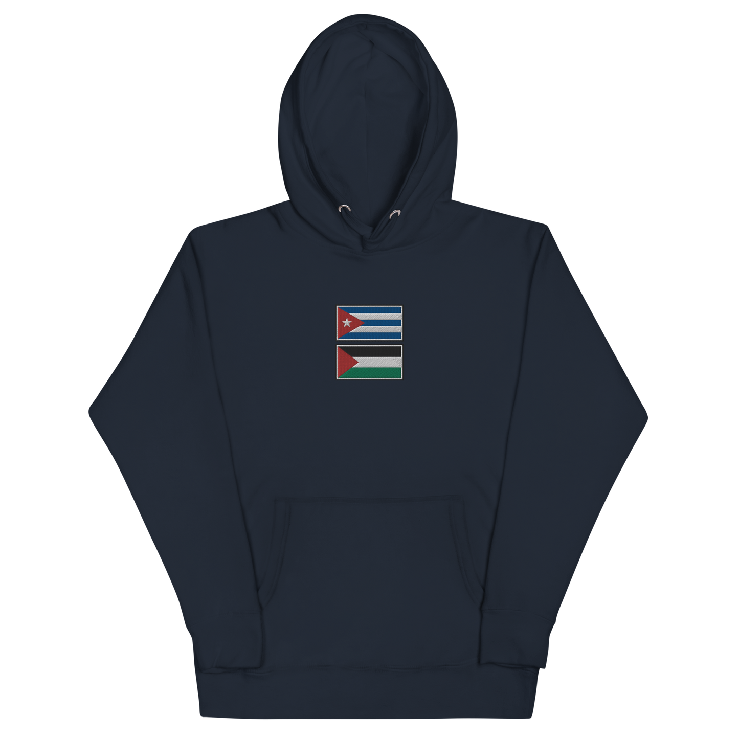 Cuba x Palestine Embroidered Unisex Hoodie