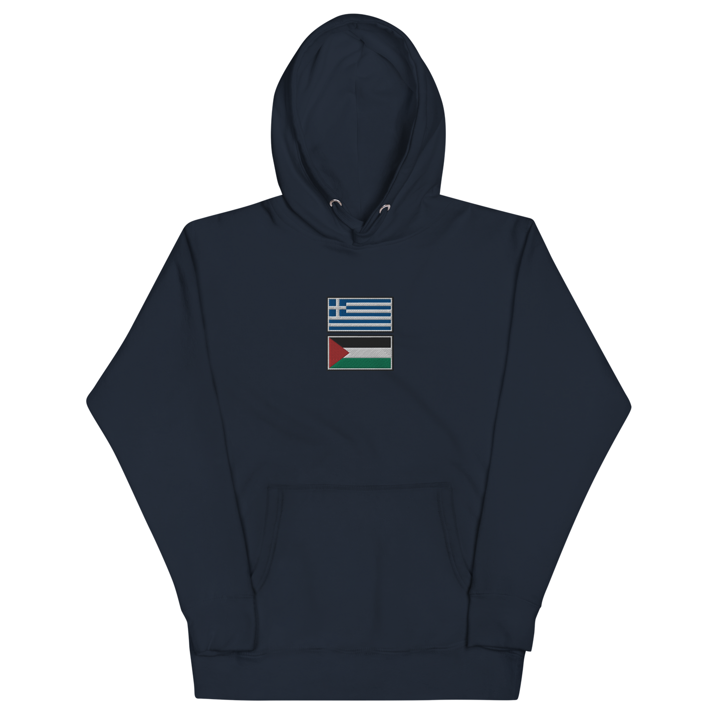 Greece x Palestine Embroidered Unisex Hoodie