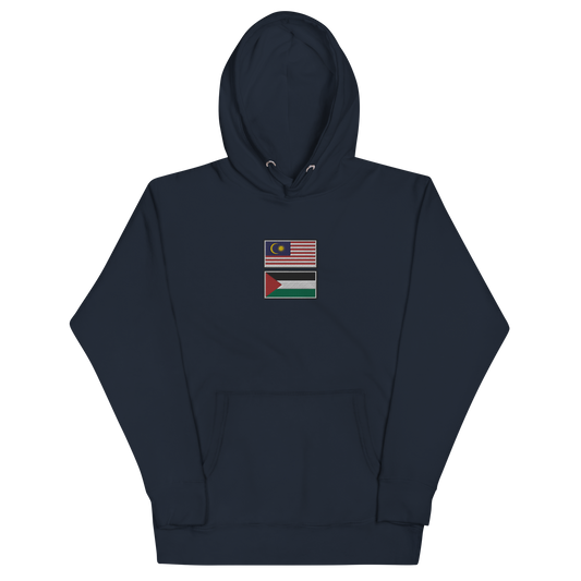 Malaysia x Palestine Embroidered Unisex Hoodie