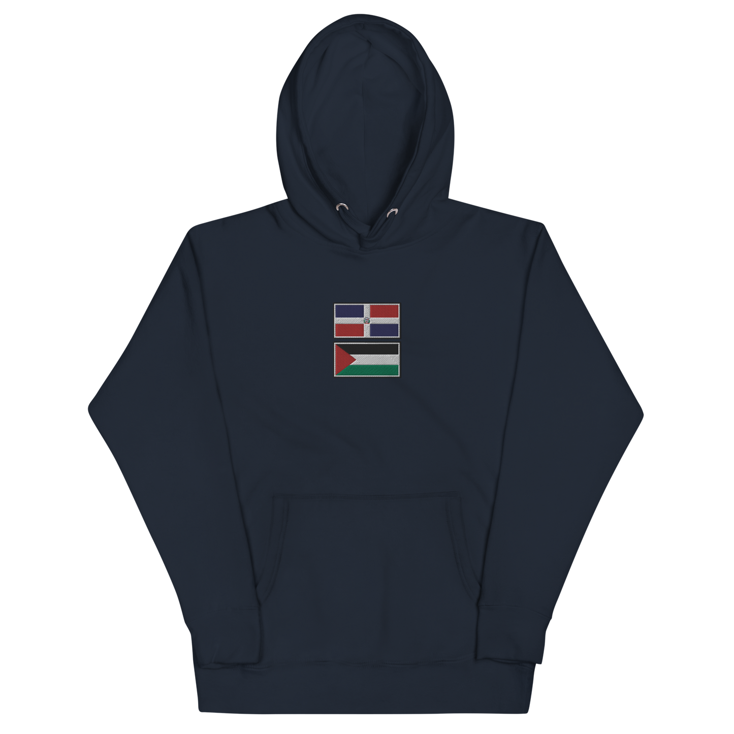 Dominican Republic x Palestine Embroidered Unisex Hoodie