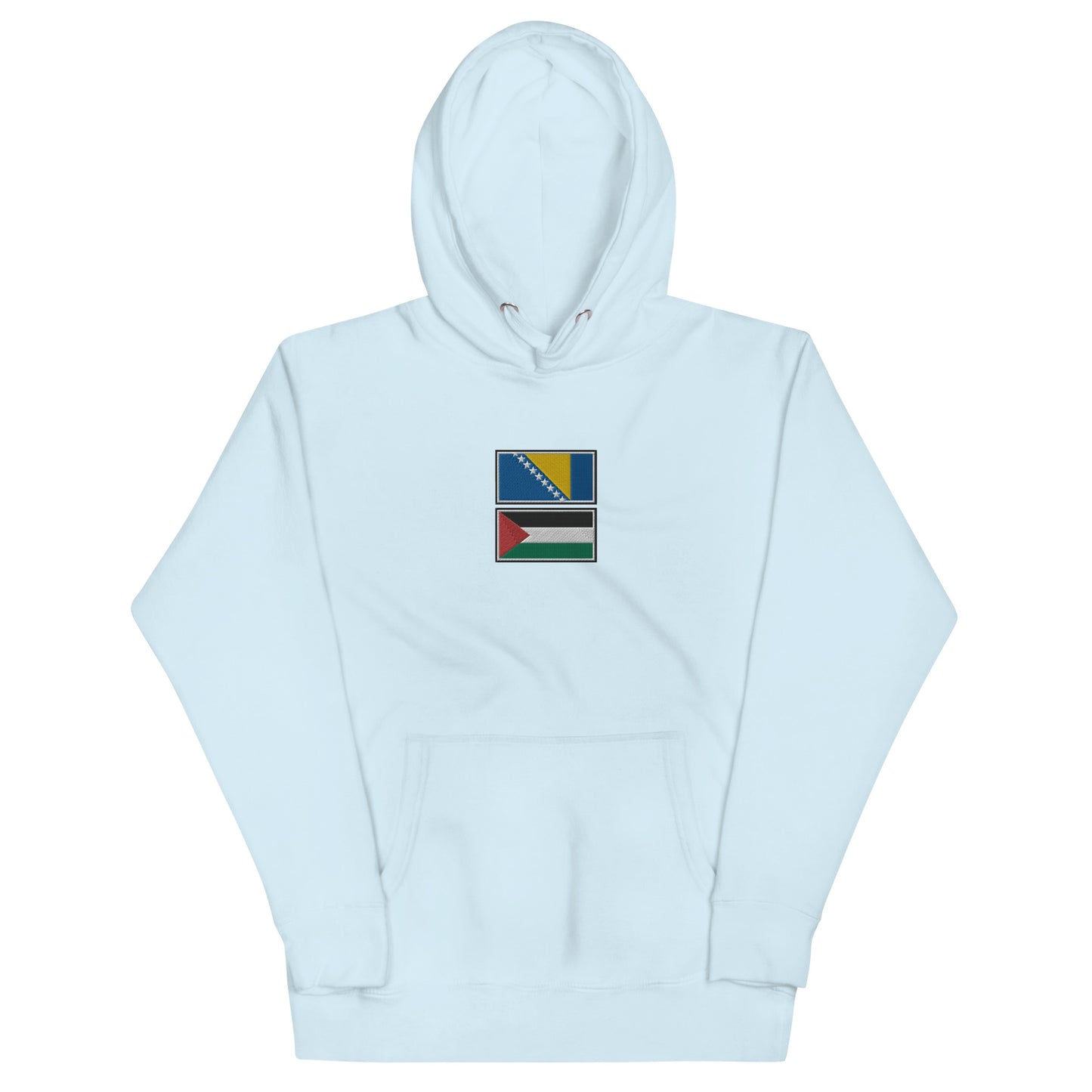 Bosnia x Palestine Embroidered Unisex Hoodie