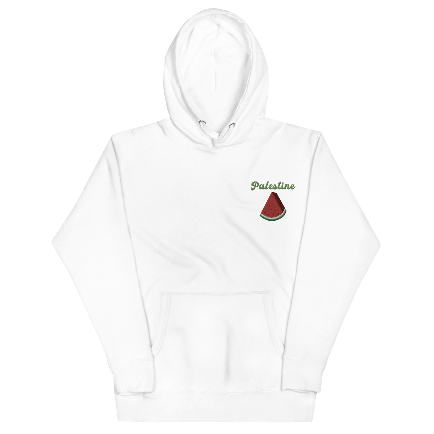 Palestine Watermelon Embroidered Unisex Hoodie