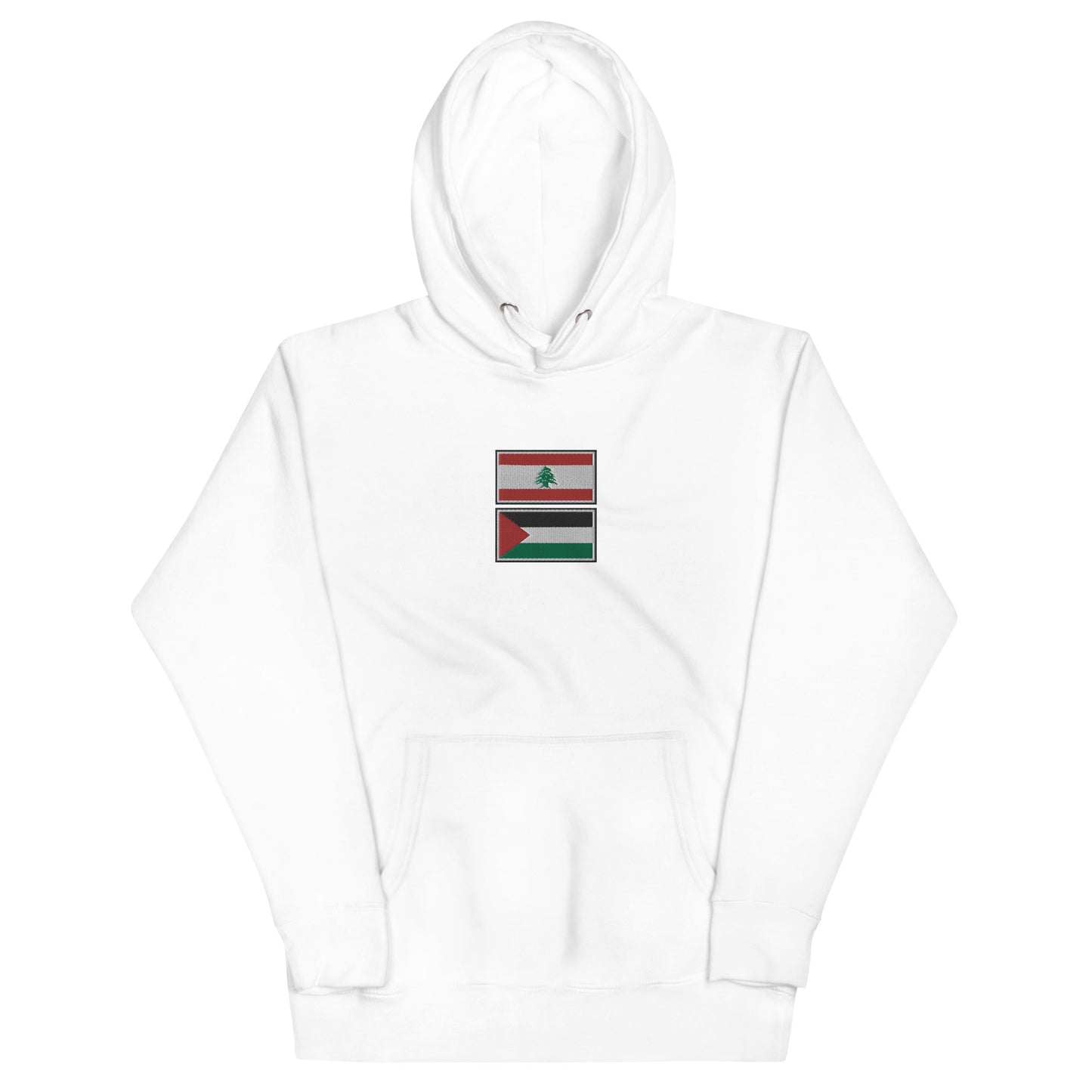 Lebanon x Palestine Embroidered Unisex Hoodie