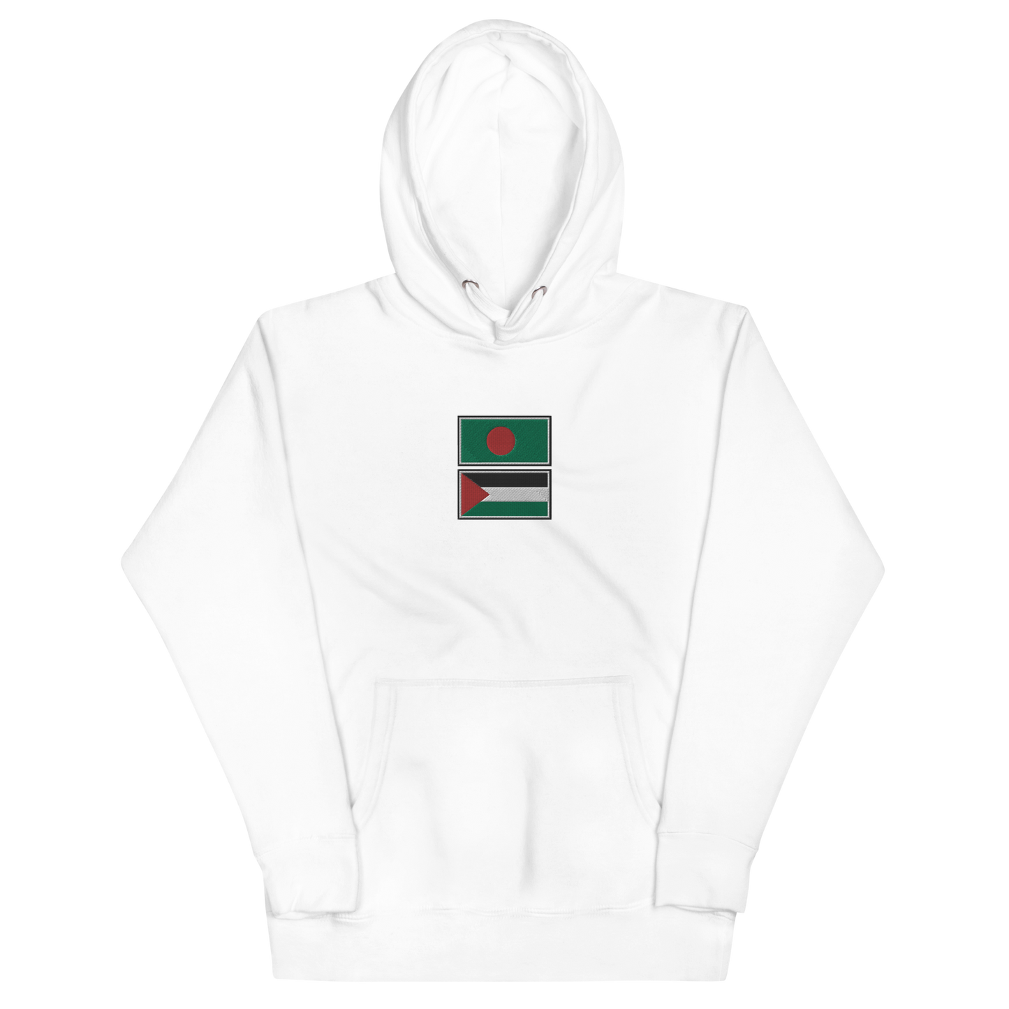 Bangladesh x Palestine Embroidered Unisex Hoodie