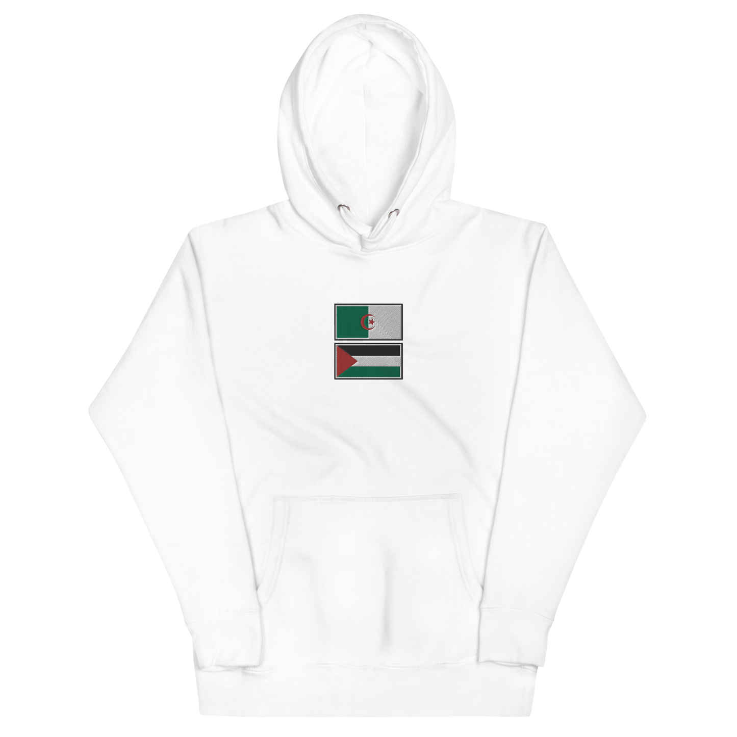 Algeria x Palestine Embroidered Unisex Hoodie