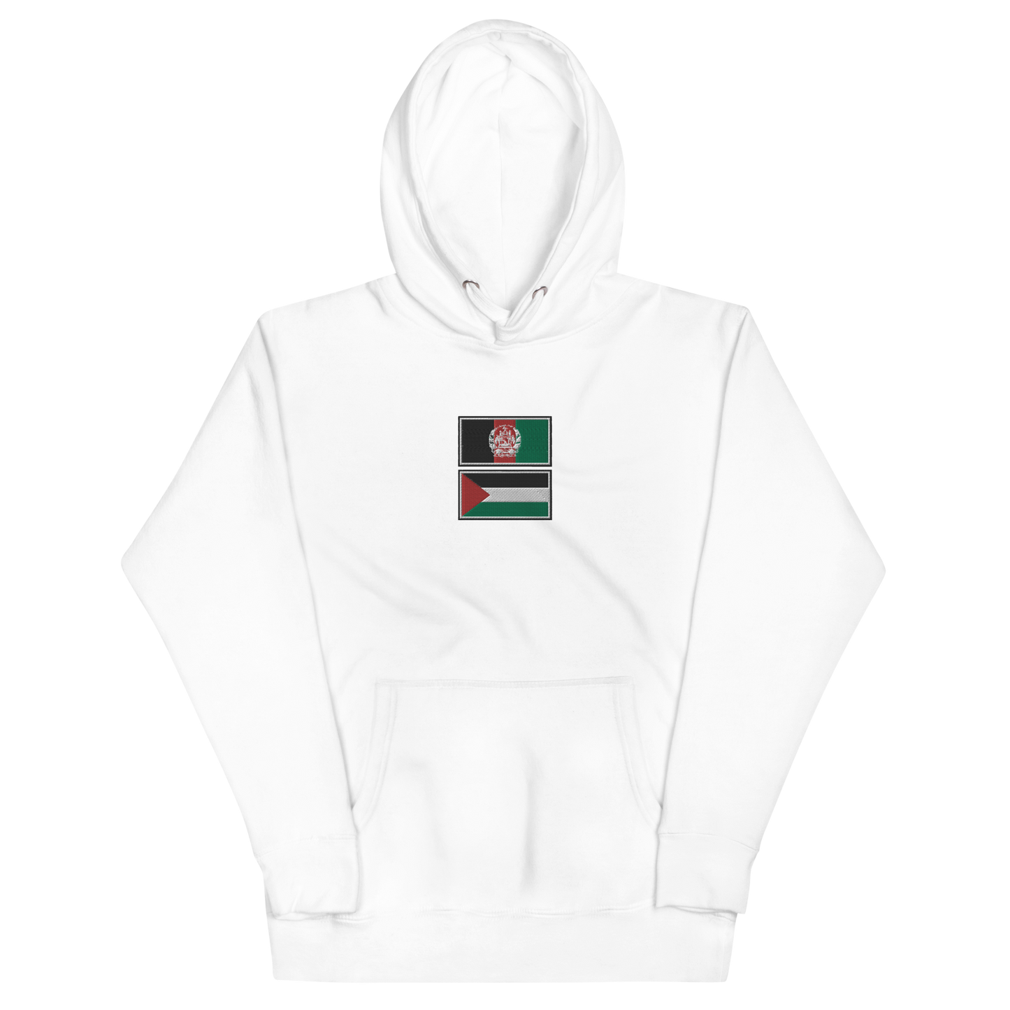 Afghanistan x Palestine Embroidered Unisex Hoodie