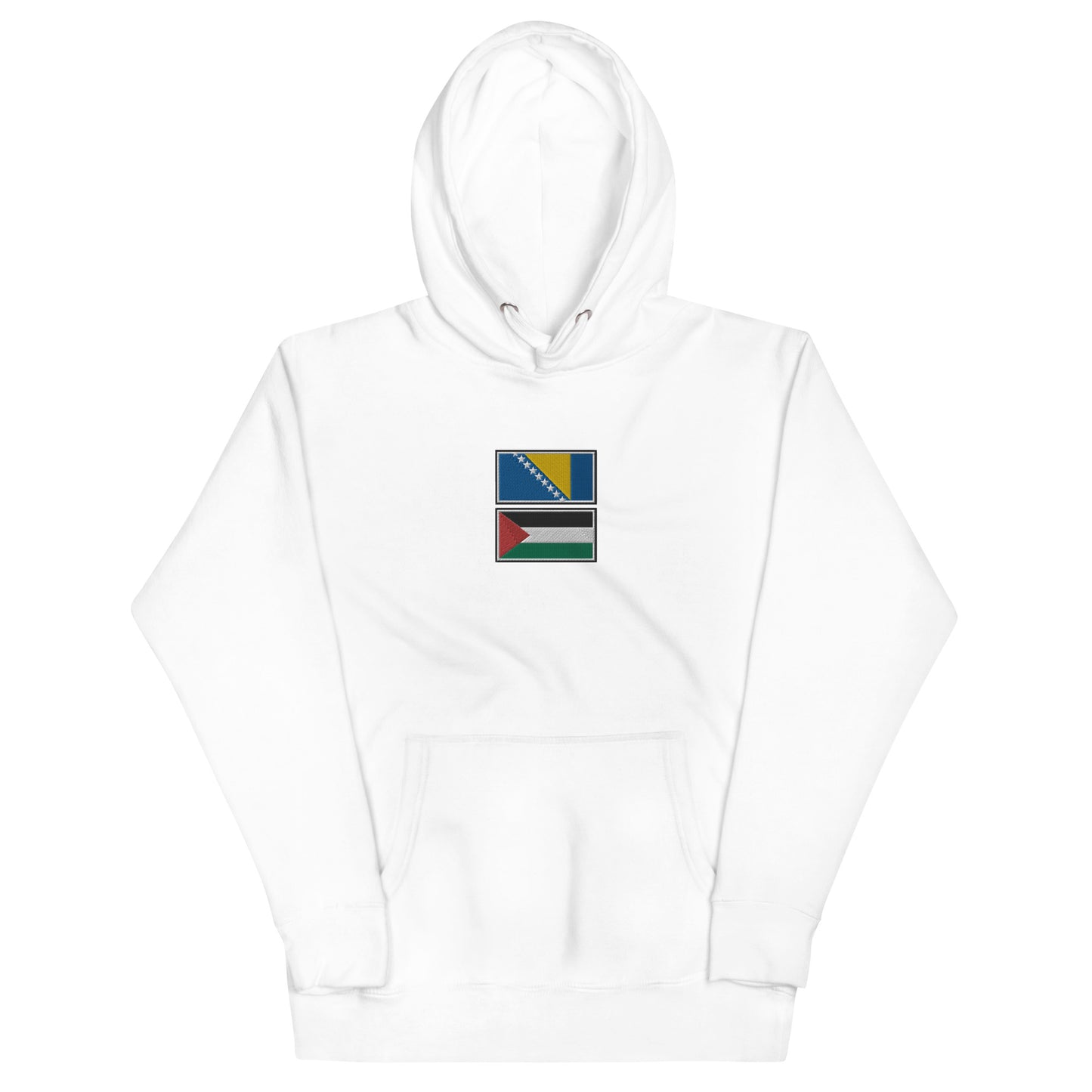 Bosnia x Palestine Embroidered Unisex Hoodie