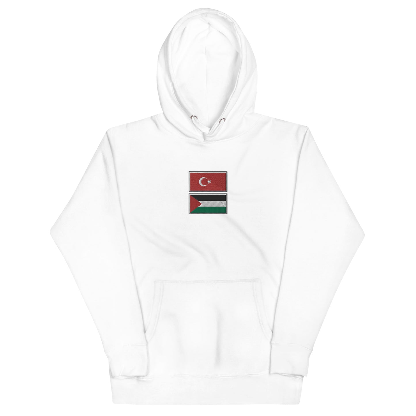 Türkiye x Palestine Embroidered Unisex Hoodie