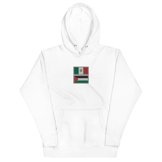 Mexico x Palestine Embroidered Unisex Hoodie