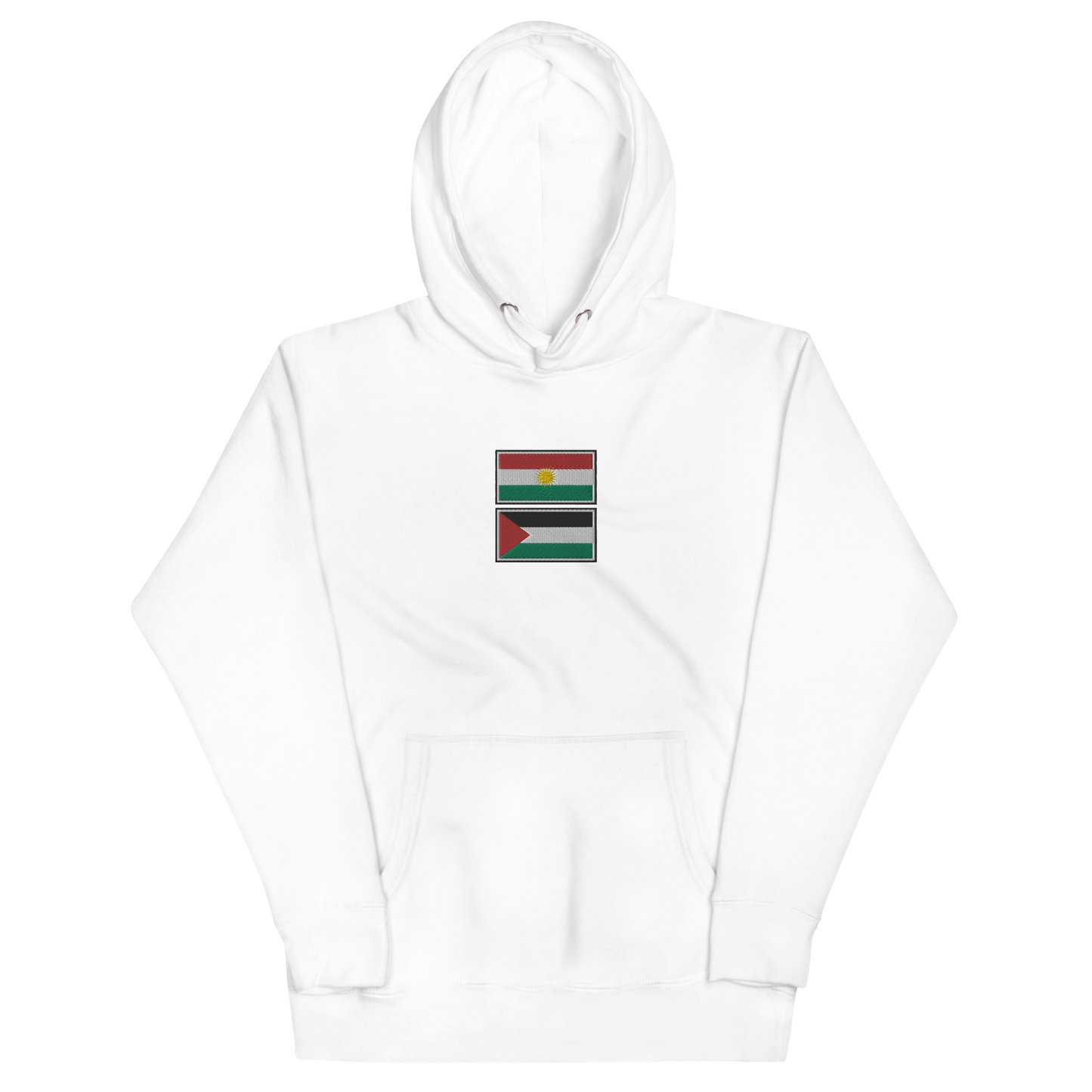 Kurdistan x Palestine Embroidered Unisex Hoodie