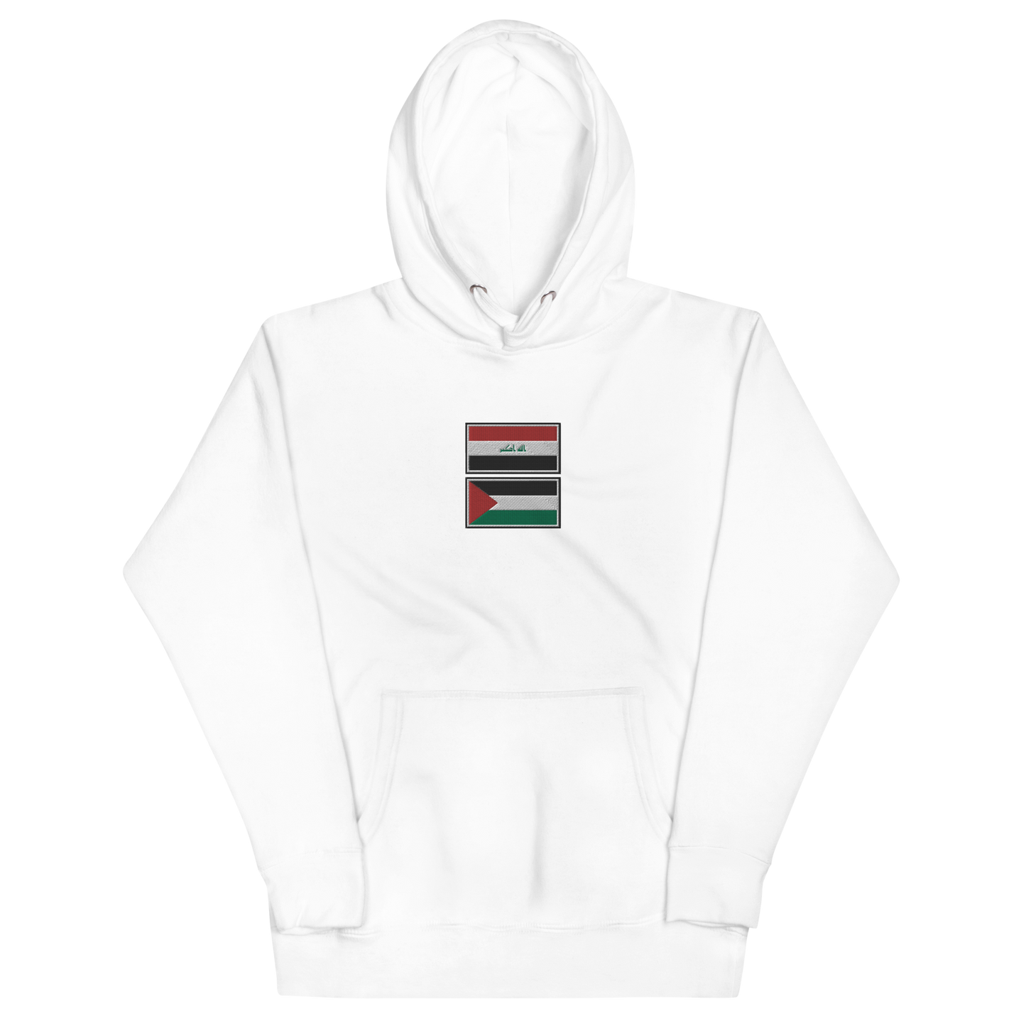 Iraq x Palestine Embroidered Unisex Hoodie