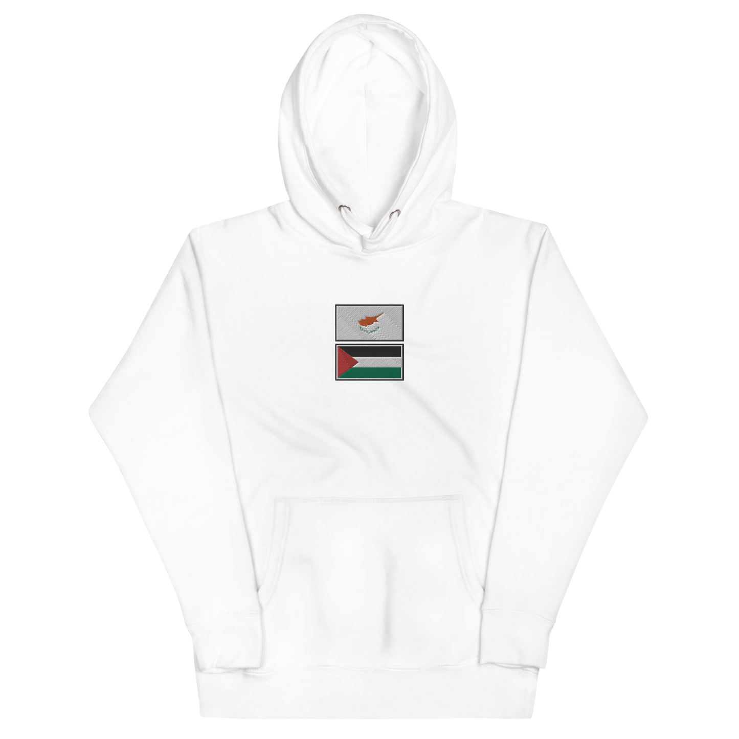 Cyprus x Palestine Embroidered Unisex Hoodie