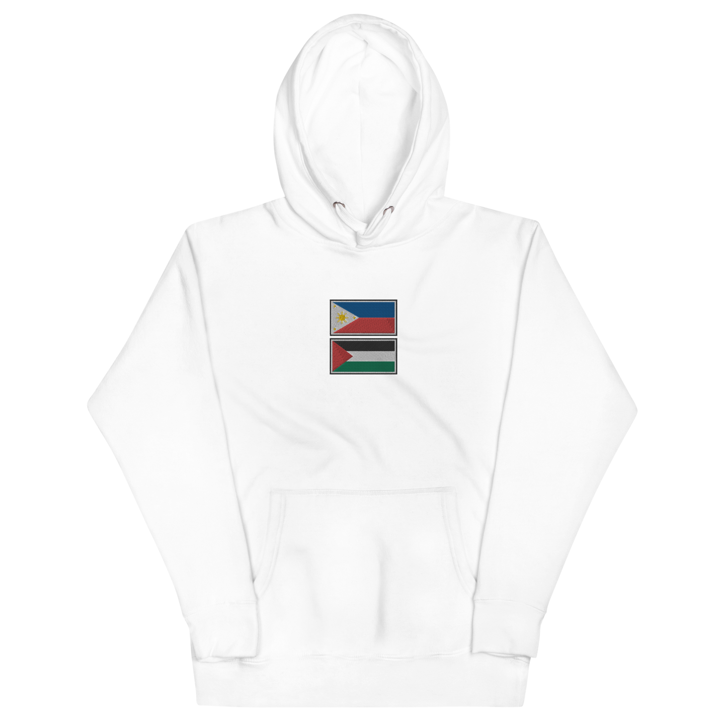 Philippines x Palestine Embroidered Unisex Hoodie