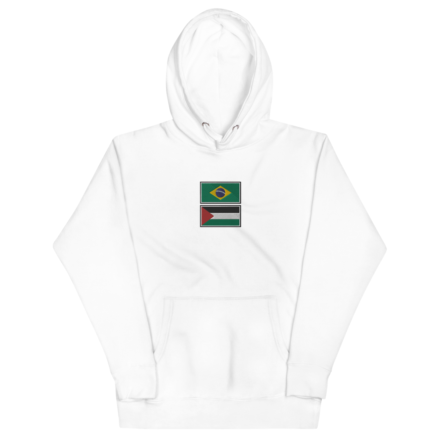 Brazil x Palestine Embroidered Unisex Hoodie