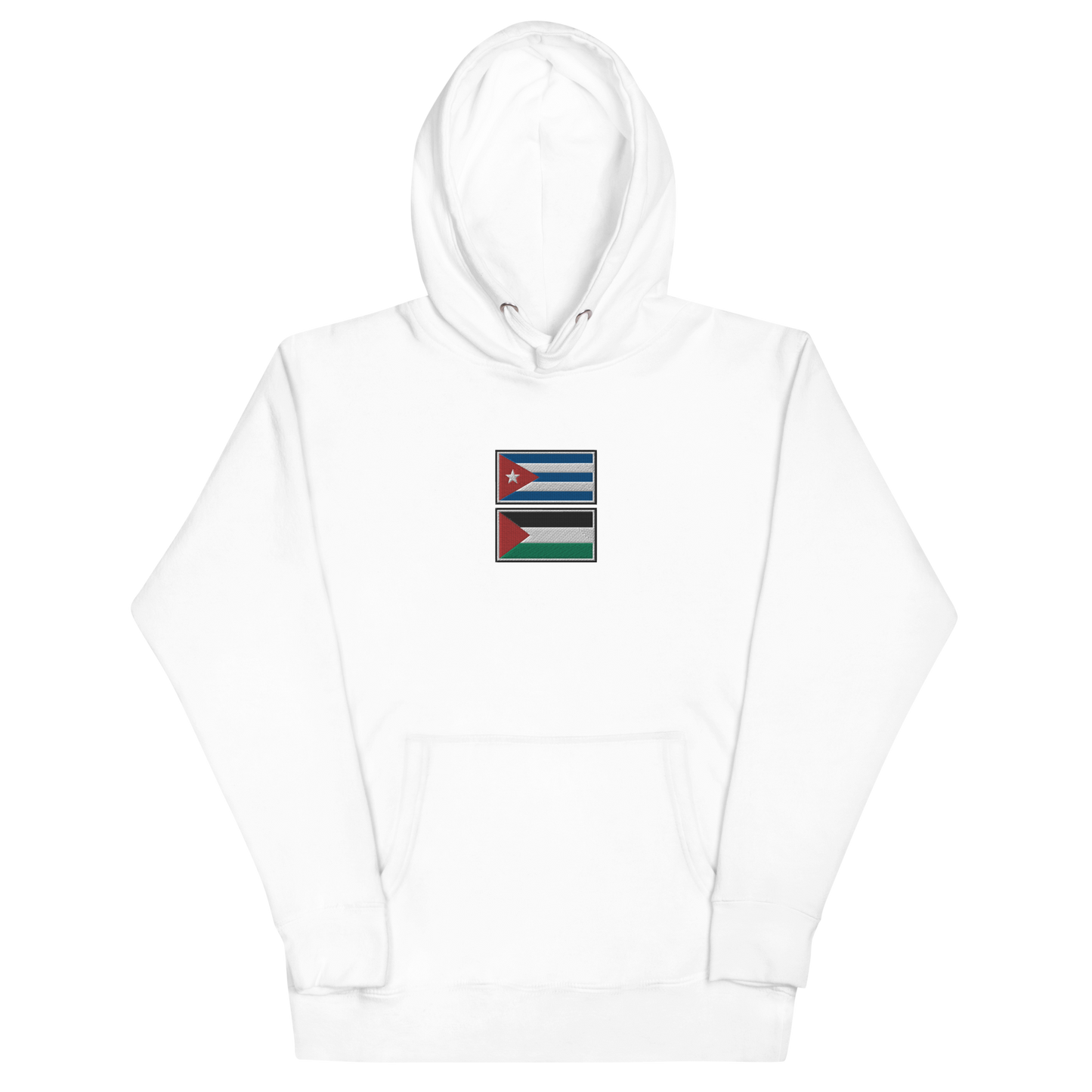 Cuba x Palestine Embroidered Unisex Hoodie