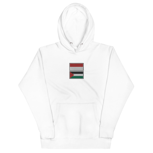 Indonesia x Palestine Embroidered Unisex Hoodie