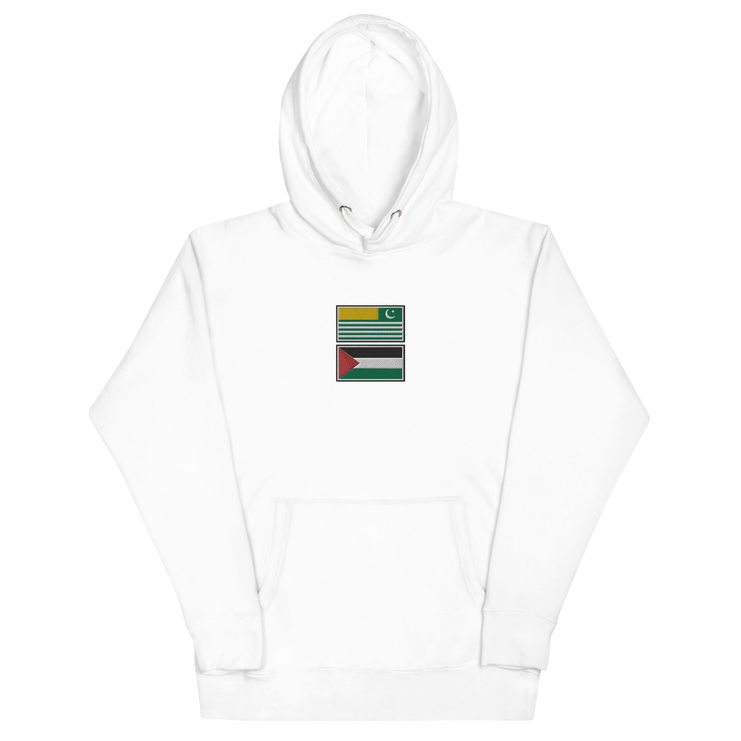 Kashmir x Palestine Embroidered Unisex Hoodie