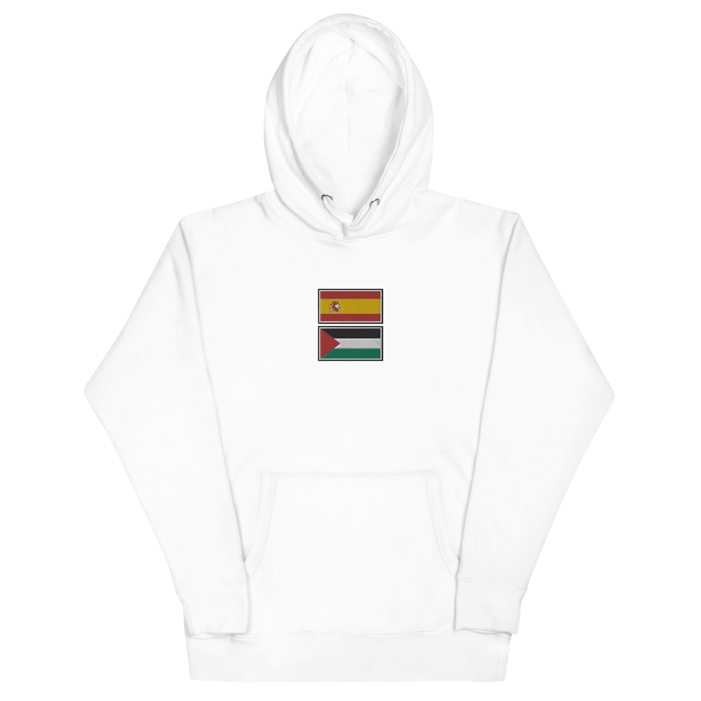 Spain x Palestine Embroidered Unisex Hoodie