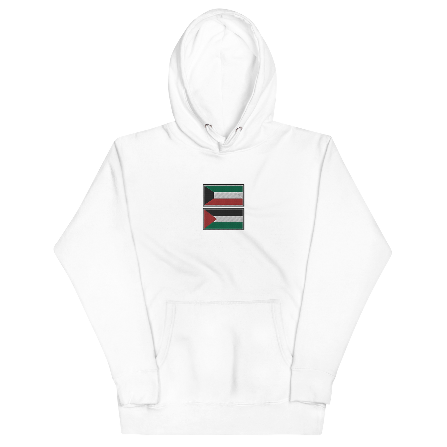 Kuwait x Palestine Embroidered Unisex Hoodie