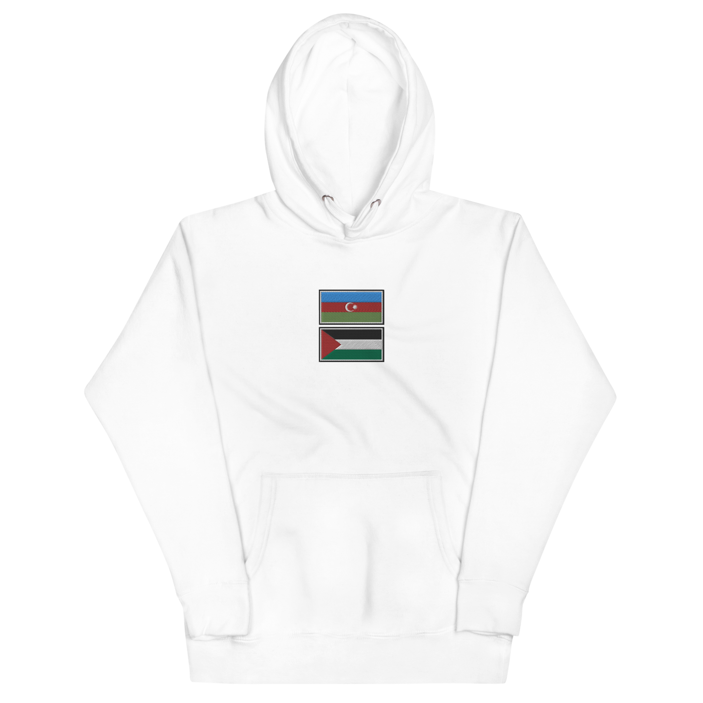 Azerbaijan x Palestine Embroidered Unisex Hoodie