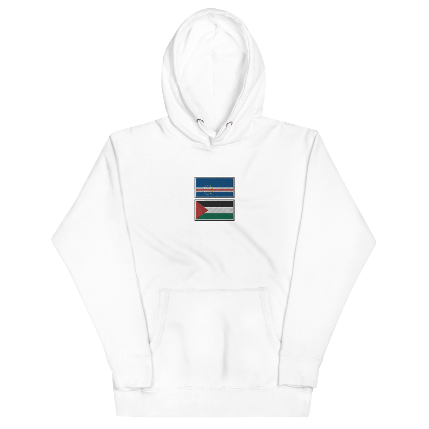 Cape Verde x Palestine Embroidered Unisex Hoodie