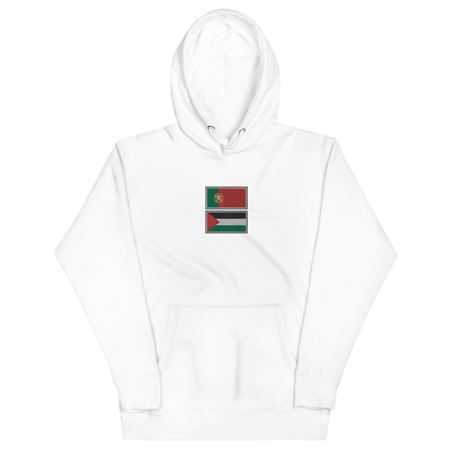 Portugal x Palestine Embroidered Unisex Hoodie