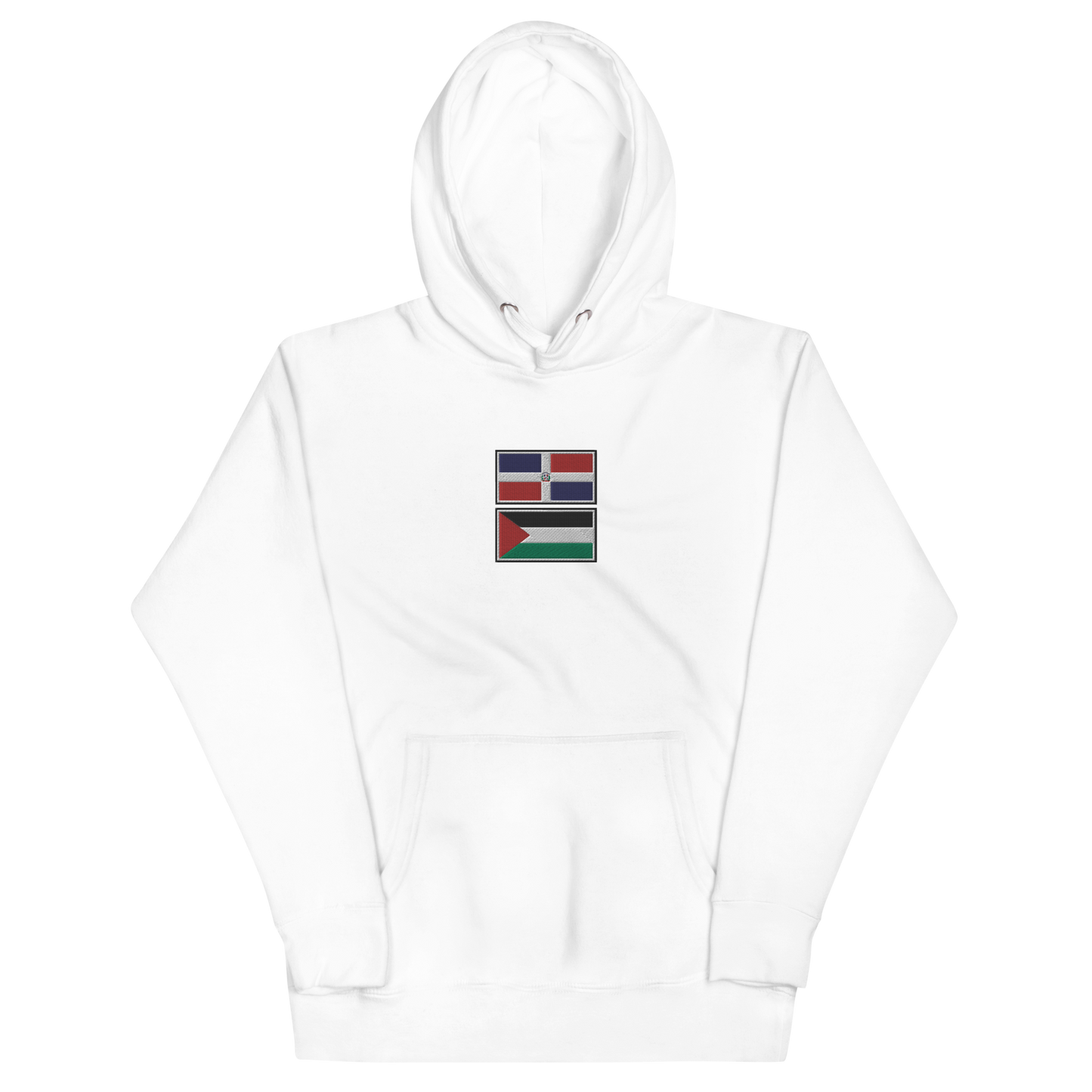 Dominican Republic x Palestine Embroidered Unisex Hoodie