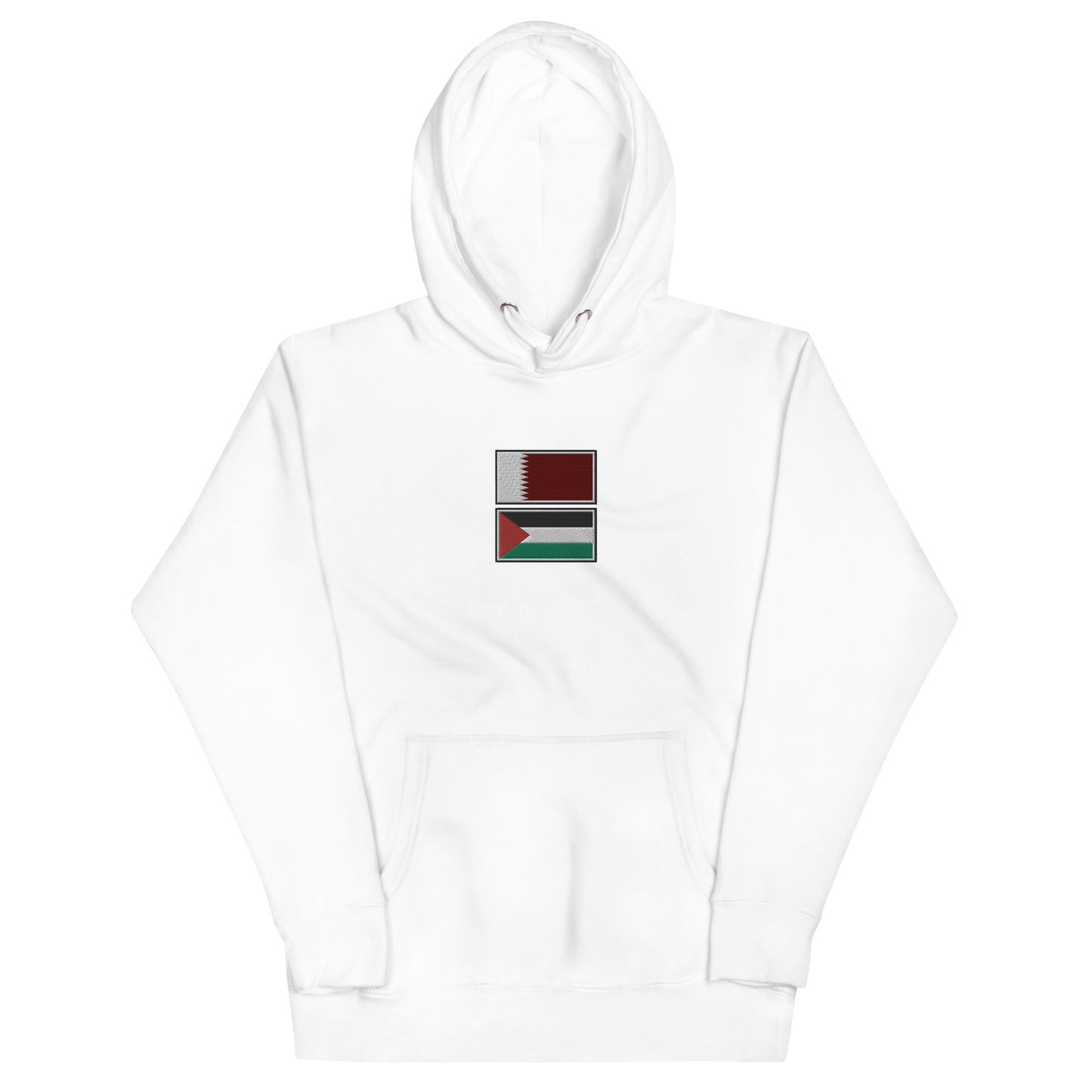 Qatar x Palestine Embroidered Unisex Hoodie