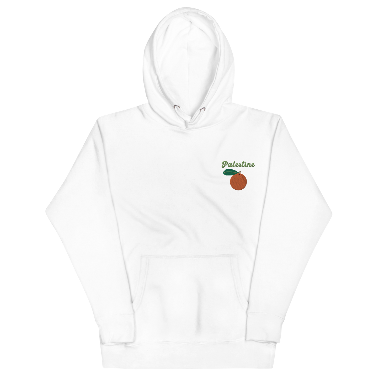 Palestine Orange Embroidered Unisex Hoodie