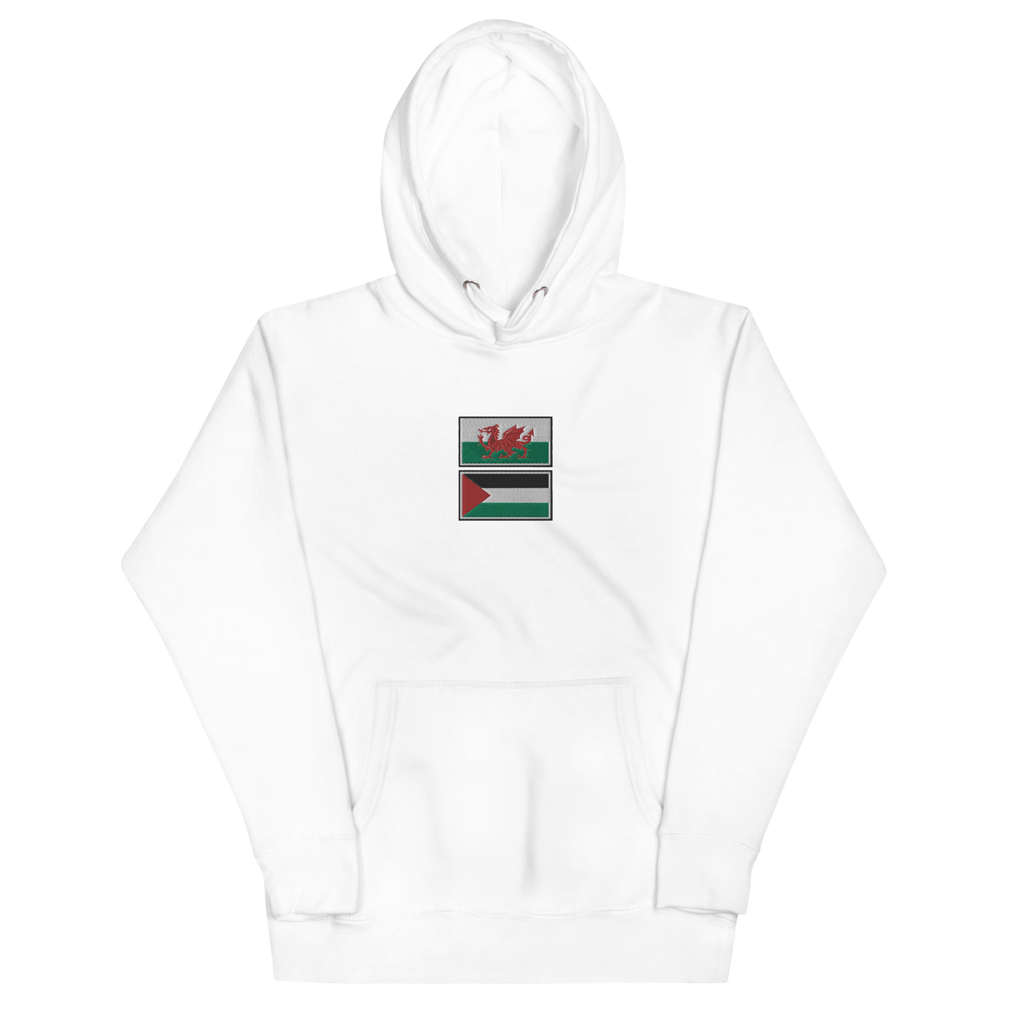 Wales x Palestine Embroidered Unisex Hoodie