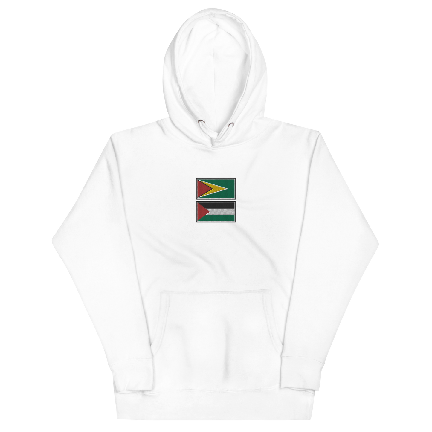 Guyana x Palestine Embroidered Unisex Hoodie