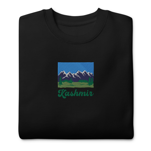 Kashmir Mountains Embroidered Unisex Sweatshirt